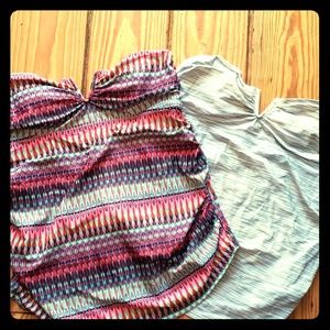 2 maternity swim tops large